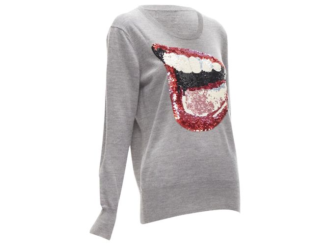 Markus Lupfer Strickpullover mit Lippen und Pailletten - Ansicht 3