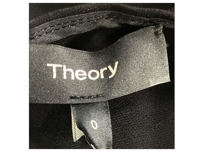 Macacão sem mangas de perna larga Theory em viscose preta Preto - vista 4