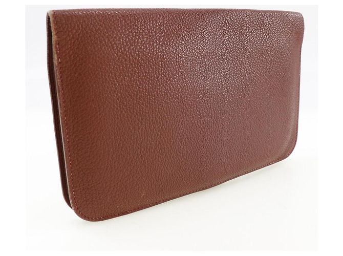 Hermès Portafoglio Lungo GM Dogon Bordeaux Hermes Marrone - vista 3