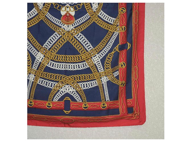 Hermès Seidenschal Rot/Blau - Ansicht 4