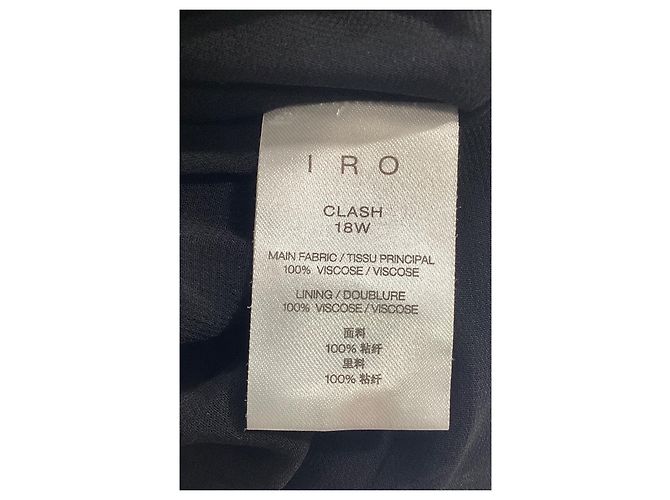 Vestido mini de chiffon com babados IRO Clash em viscose preta Preto - vista 11