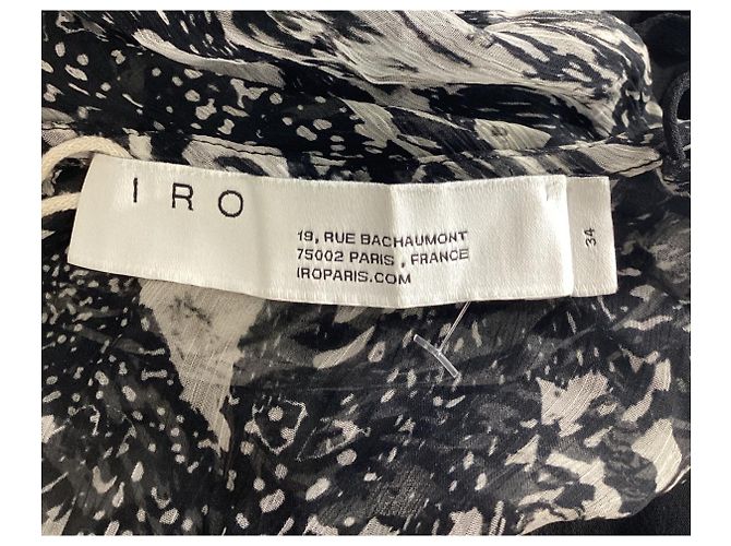Vestido mini de chiffon com babados IRO Clash em viscose preta Preto - vista 12