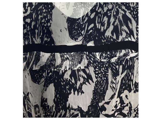 Vestido mini de chiffon com babados IRO Clash em viscose preta Preto - vista 2