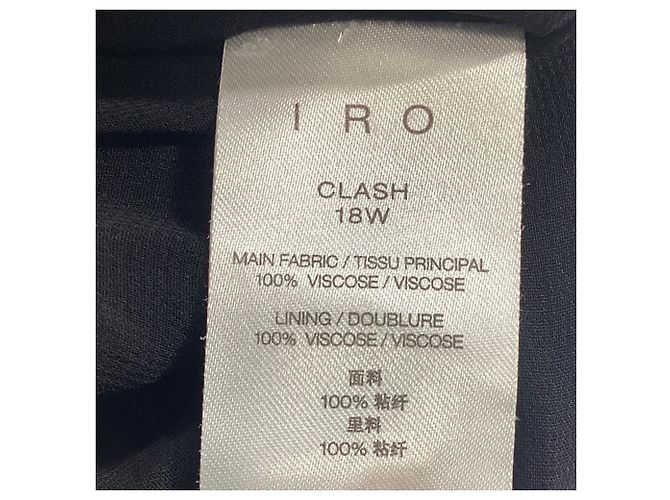 Vestido mini de chiffon com babados IRO Clash em viscose preta Preto - vista 5