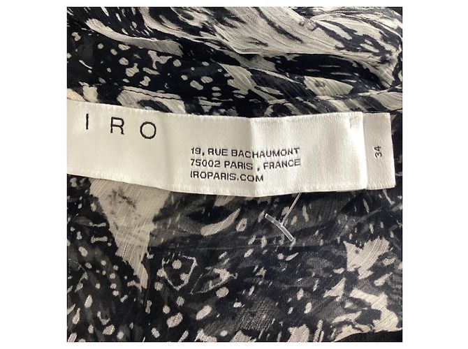 Vestido mini de chiffon com babados IRO Clash em viscose preta Preto - vista 6
