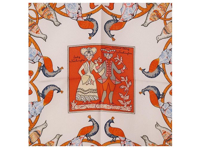 Hermès Bufanda de seda Hermes Carré 90 Roja - vista 6