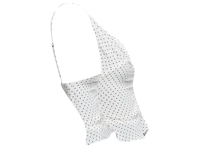 Retro Rüschentop mit Polka-Dots und V-Ausschnitt von Reformation - Ansicht 4