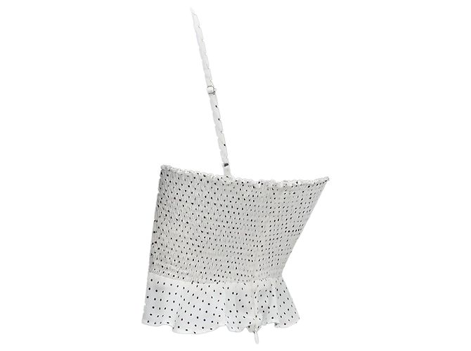 Retro Rüschentop mit Polka-Dots und V-Ausschnitt von Reformation - Ansicht 6