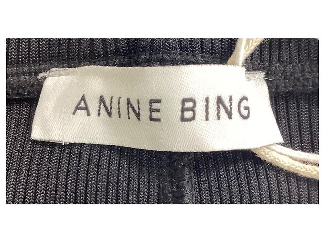 Falda ajustada hasta la rodilla en nylon negro Anine Bing - vista 10