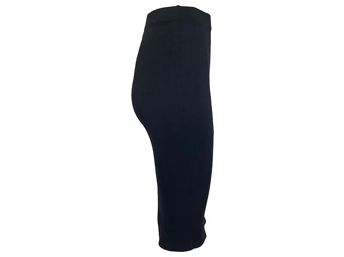 Falda ajustada hasta la rodilla en nylon negro Anine Bing - vista 2