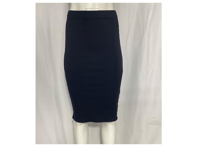 Falda ajustada hasta la rodilla en nylon negro Anine Bing - vista 6