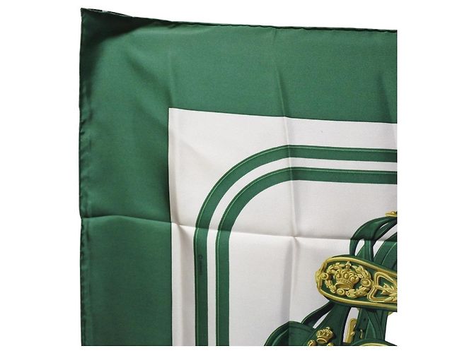 Hermès Bufanda de seda Hermes Carré 90 Verde - vista 2