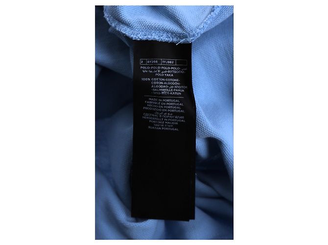 Polo a maniche corte Piqué Tom Ford in cotone blu Blu chiaro - vista 8