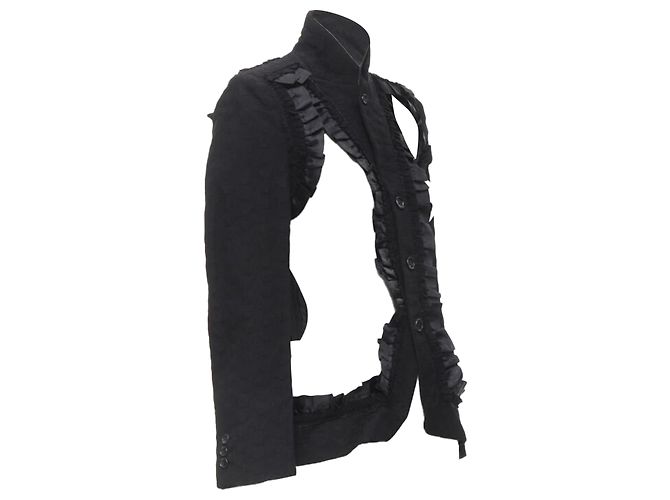 Comme Des Garcons Bad Taste ruffle cut out deconstructed blazer - view 4