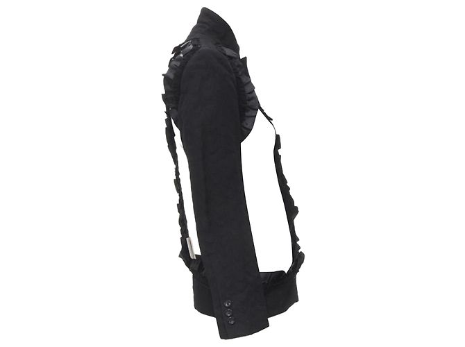 Comme Des Garcons Bad Taste ruffle cut out deconstructed blazer - view 5