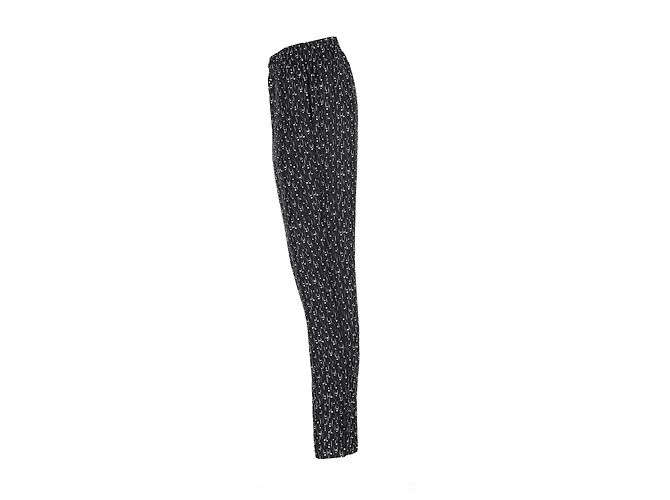 Pantaloni dritti stampati Dolce & Gabbana in seta nera Nero - vista 3
