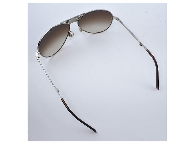 Gafas de sol de metal Chanel 4123-Q Castaño - vista 3
