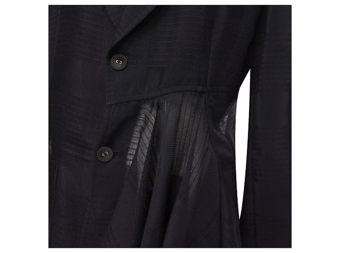 Comme Des Garcons Chaqueta blazer de tul a cuadros con volantes de Comme Des Garçons - vista 2