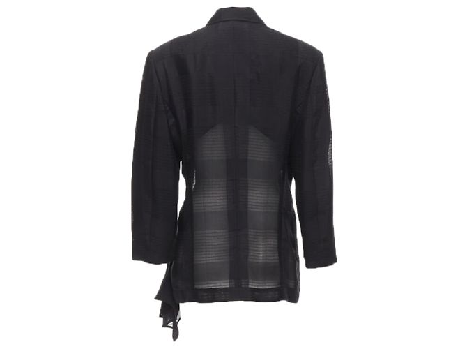 Comme Des Garcons Chaqueta blazer de tul a cuadros con volantes de Comme Des Garçons - vista 5