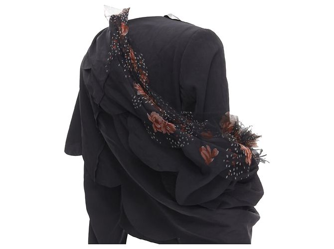 Comme Des Garcons rose tulle scalloped sash blazer - view 2