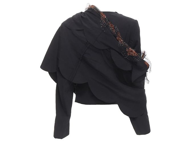 Comme Des Garcons rose tulle scalloped sash blazer - view 5
