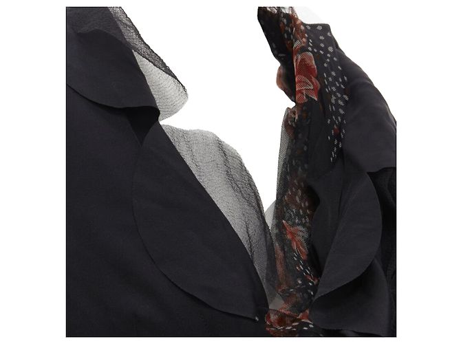 Comme Des Garcons rose tulle scalloped sash blazer - view 6