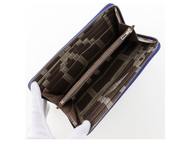 Hermès Carteira Longa de Seda Azap Hermes Azul - vista 5