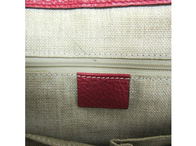 Gucci Interlocking G 449659 Damen Lederhandtasche Rot - Ansicht 13