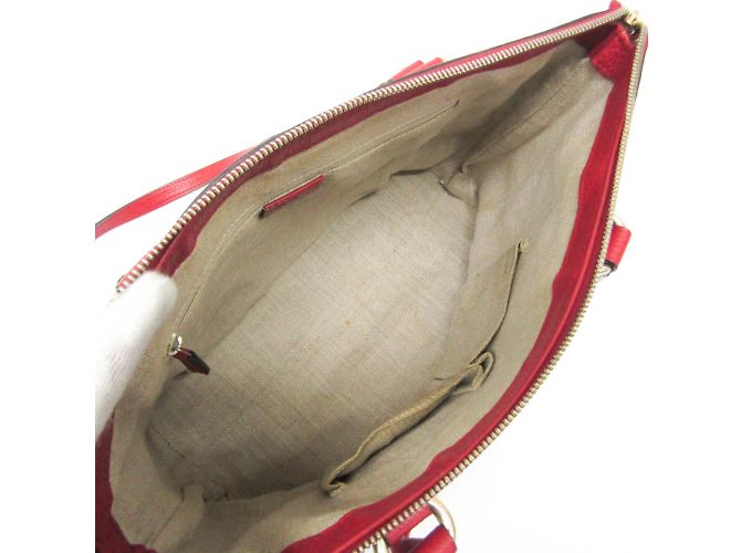 Gucci Interlocking G 449659 Damen Lederhandtasche Rot - Ansicht 3