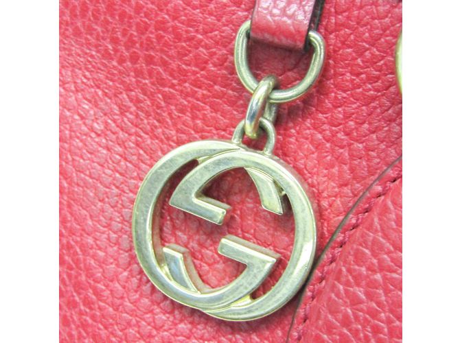 Gucci Interlocking G 449659 Damen Lederhandtasche Rot - Ansicht 5