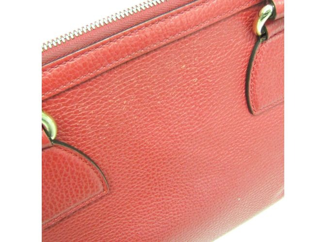 Gucci Interlocking G 449659 Damen Lederhandtasche Rot - Ansicht 7