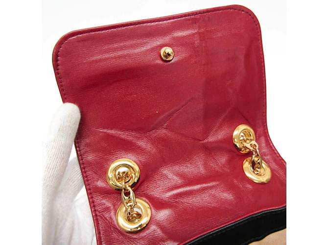 Borsa a spalla Gucci Interlocking G Chain Nero Rosso - vista 10