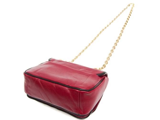 Borsa a spalla Gucci Interlocking G Chain Nero Rosso - vista 2