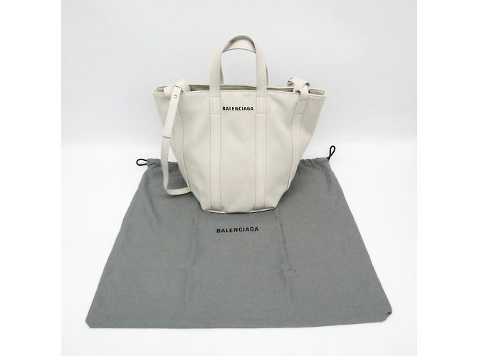 Borsa Balenciaga EVERYDAY 2.0 SMALL SORTH SOUTH Bianco - vista 4