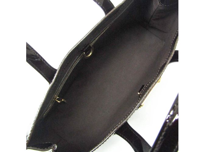 Borsa Louis Vuitton Monogram Vernis Wilshire PM Bordò - vista 3