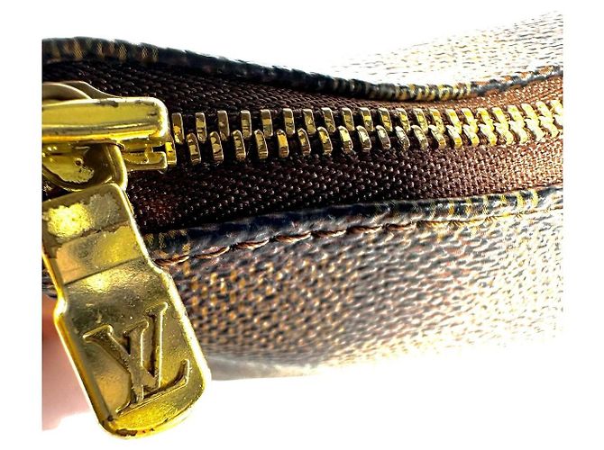 Borsa a Spalla Navona Damier Ebene LOUIS VUITTON Marrone - vista 10