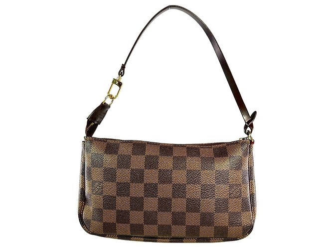 Borsa a Spalla Navona Damier Ebene LOUIS VUITTON Marrone - vista 2