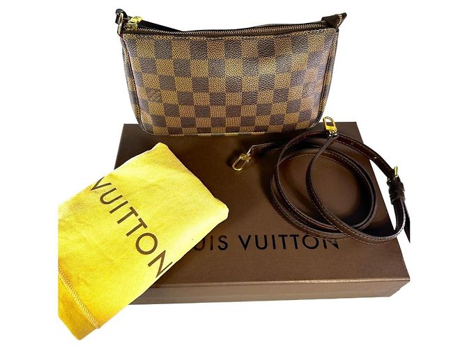 Borsa a Spalla Navona Damier Ebene LOUIS VUITTON Marrone - vista 3