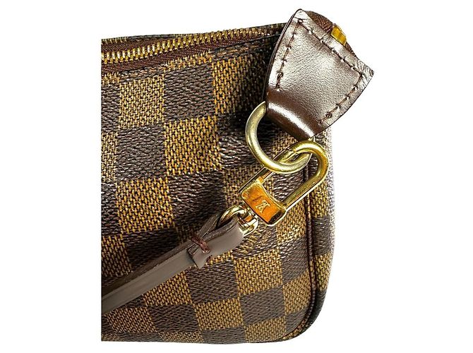 Borsa a Spalla Navona Damier Ebene LOUIS VUITTON Marrone - vista 4