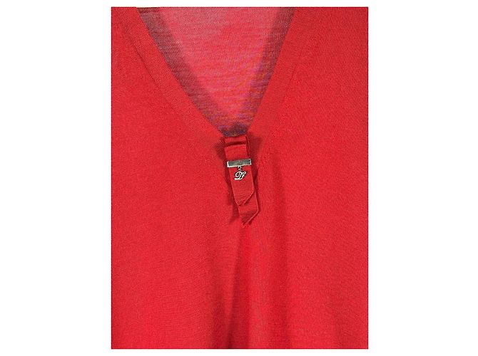 Suéter de lã de manga curta em V vermelho DSQUARED2 - vista 2