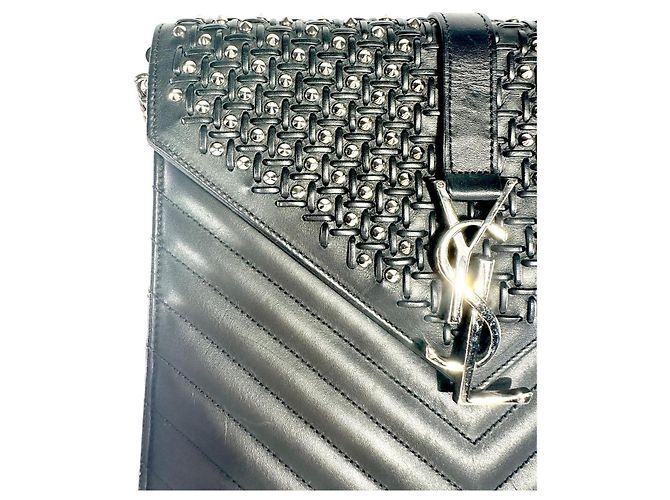 Borsa a busta matelassé Monogram Mix YVES SAINT LAURENT Nero - vista 2