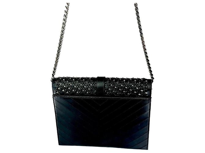 Borsa a busta matelassé Monogram Mix YVES SAINT LAURENT Nero - vista 7