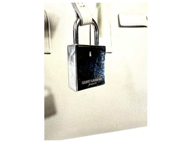 YVES SAINT LAURENT YSL Tote Baby Sac de Jour Classico Beige Grigio - vista 10