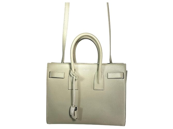 YVES SAINT LAURENT YSL Tote Baby Sac de Jour Classico Beige Grigio - vista 4