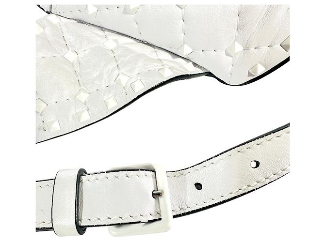 Belt bag in pelle Rockstud Spike di VALENTINO GARAVANI Bianco - vista 9
