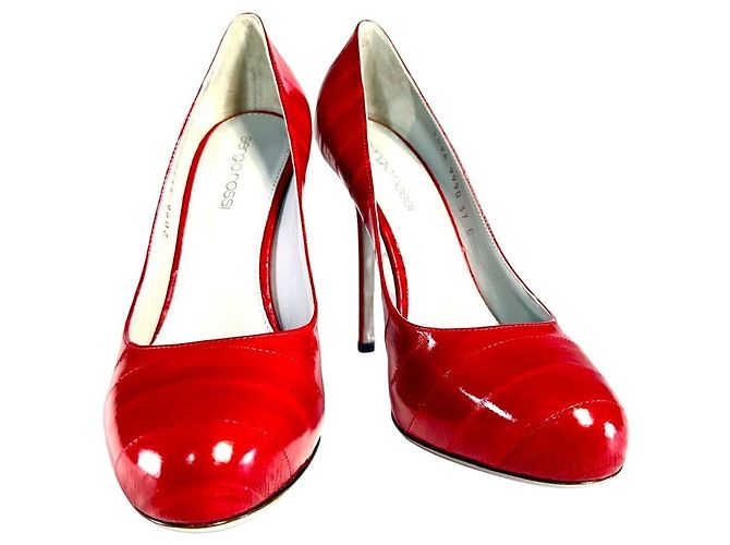 Décolleté in vernice rossa SERGIO ROSSI Rosso - vista 3