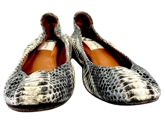 LANVIN Snakeskin Python Embossed Ballet Flats Multiple colors - view 3