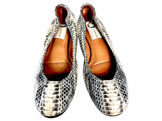 LANVIN Snakeskin Python Embossed Ballet Flats Multiple colors - view 4
