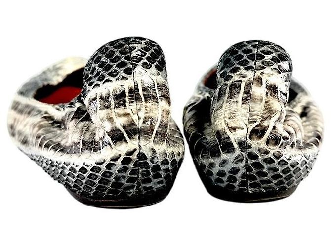 LANVIN Snakeskin Python Embossed Ballet Flats Multiple colors - view 5