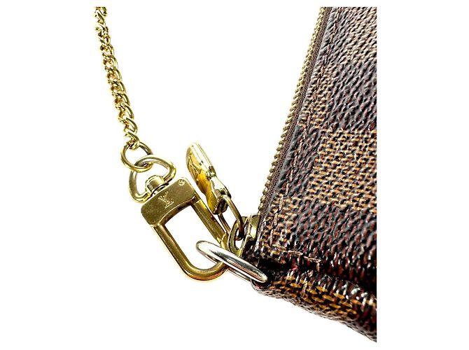LOUIS VUITTON Mini Pochette Accessori Damier Ebene Marrone - vista 6